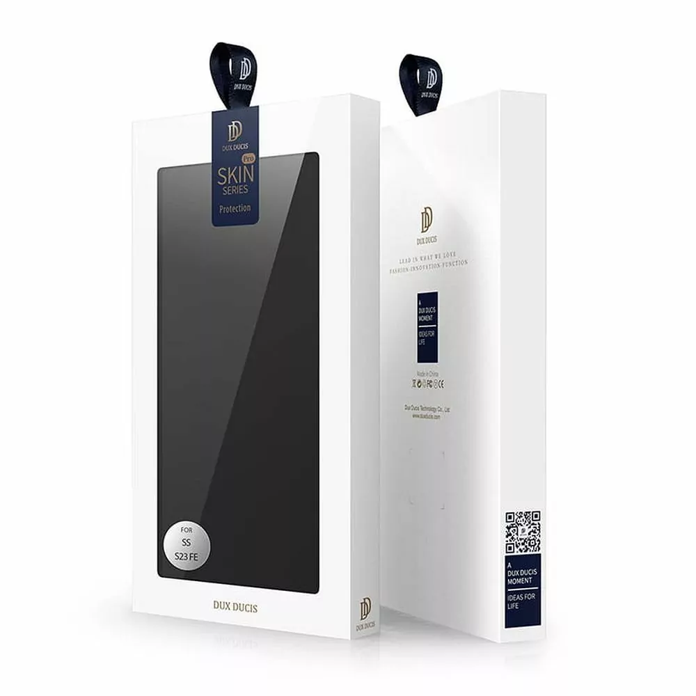 Prémiové flipové pouzdro DUX DUCIS SKIN na mobil Samsung Galaxy S23 FE Černé