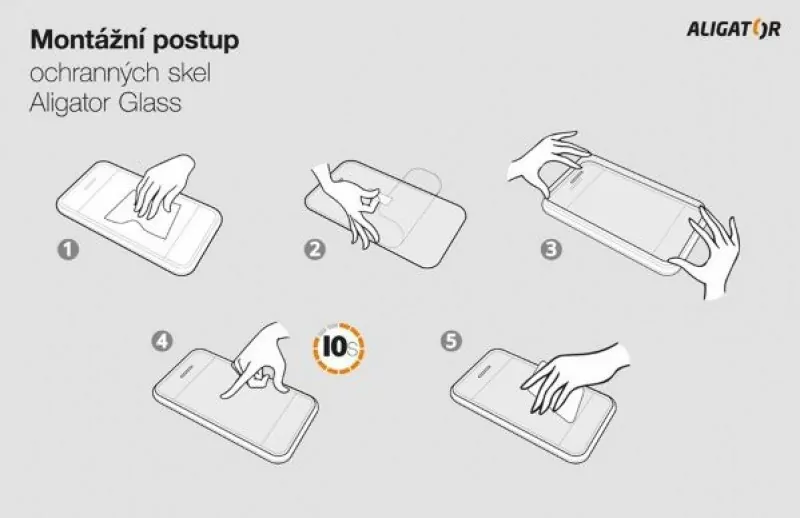 Ochranné sklo Aligátor pro Xiaomi Redmi 12 na celý displej, černé (8596426107512)