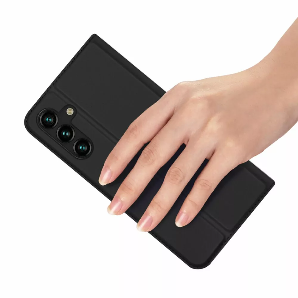 Prémiové flipové pouzdro DUX DUCIS SKIN na mobil Samsung Galaxy A25 5G černé