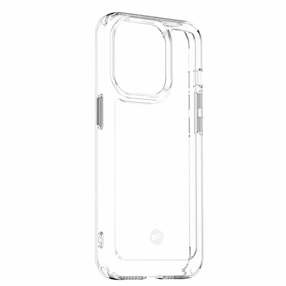 Prémiový silikonový kryt FORCELL F-PROTECT Clear Case na mobil Apple iPhone 14 Pro - čirý