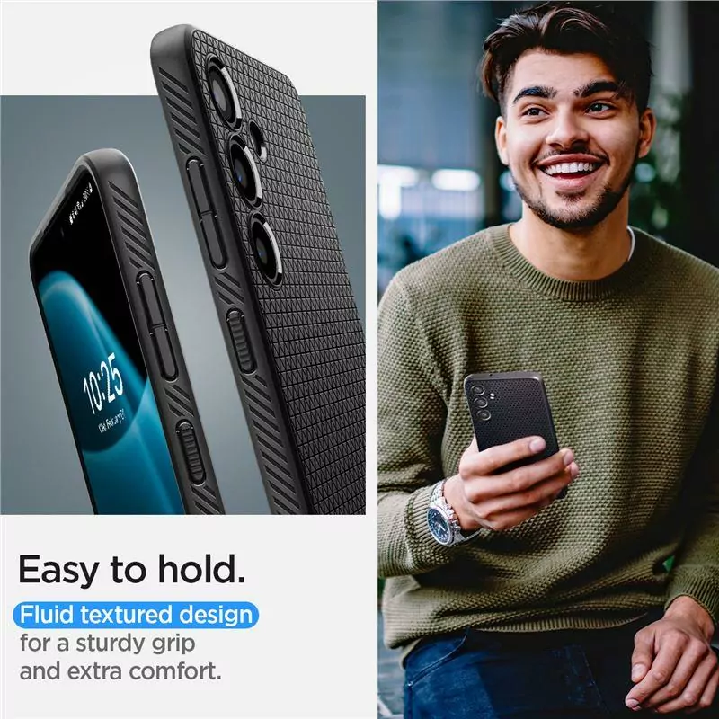 Silikonové pouzdro SPIGEN Liquid Air na mobil Samsung Galaxy S24 Černé