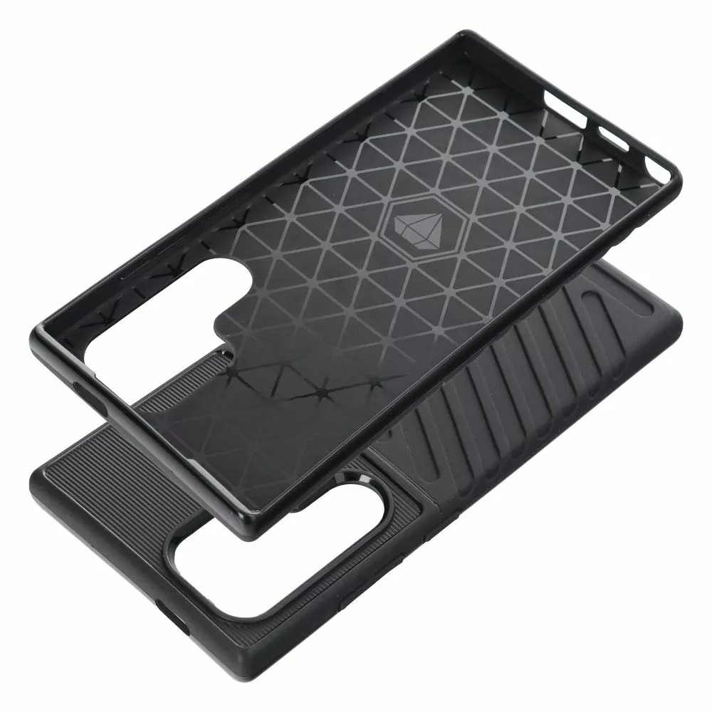 Odolnější gumové pouzdro Armored Thunder na mobil Samsung Galaxy S24 Ultra Černé