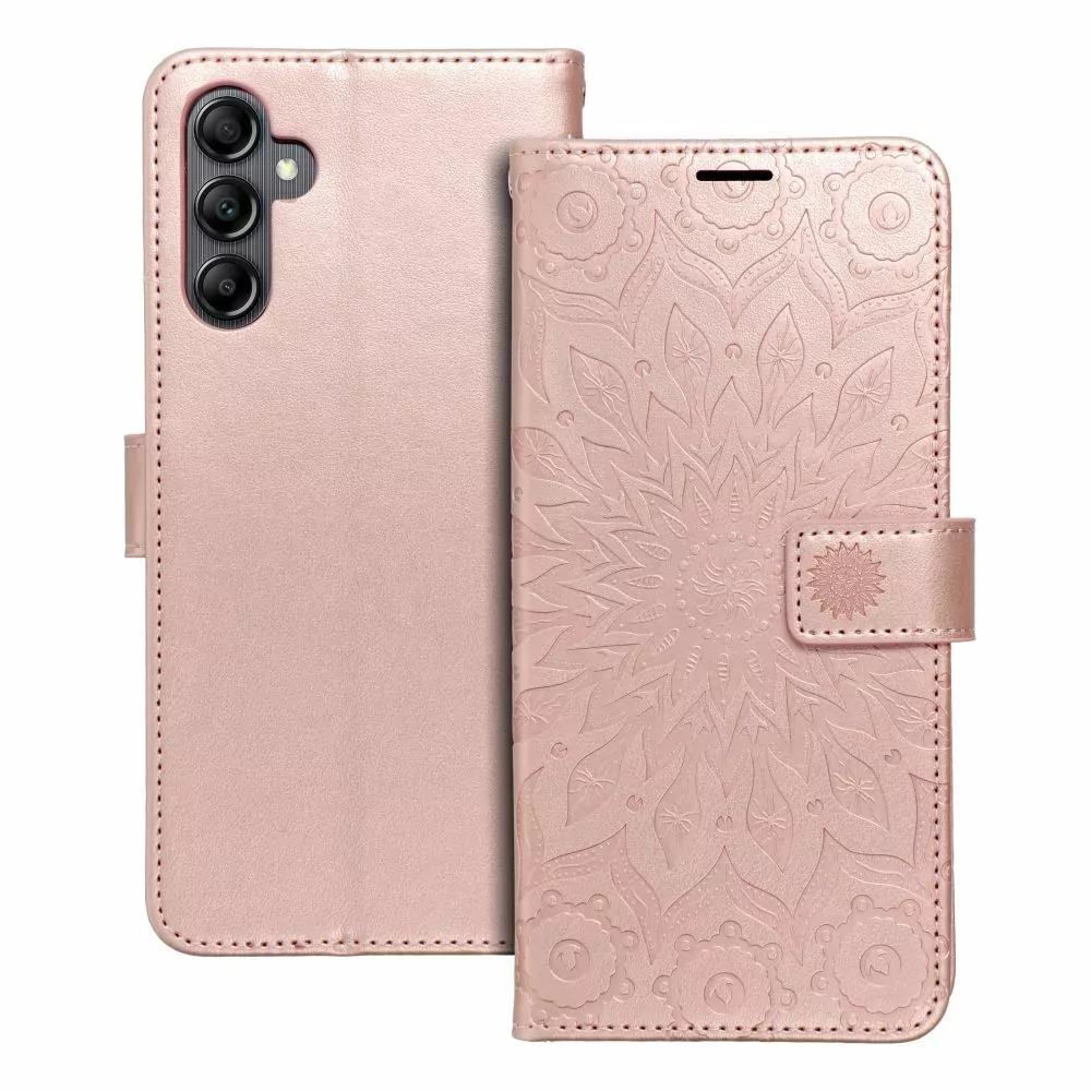 Flipové pouzdro Coolcase Mezzo na mobil Samsung Galaxy A15 / A15 5G - Růžová mandala