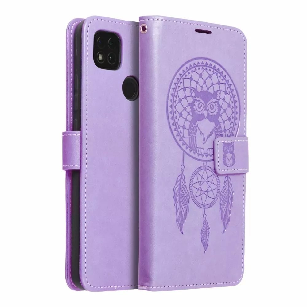 Flipové pouzdro Coolcase Mezzo Fialový lapač snů na mobil Xiaomi Redmi 9C