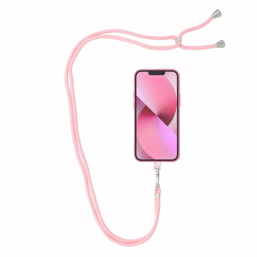 Univerzální dlouhý popruh SWING 6mm Crossbody přes rameno nebo kolem krku - růžový