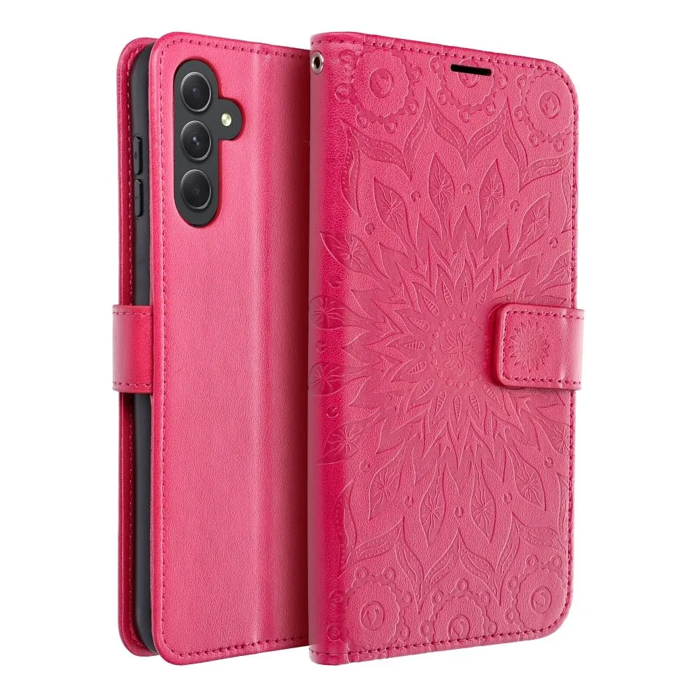 Knížkové flip pouzdro Coolcase Mezzo na mobil Samsung Galaxy S24 - Magenta mandala