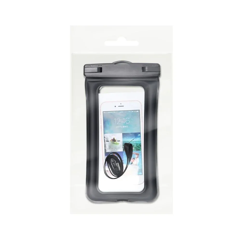 Vodotěsné pouzdro Waterproof AIRBAG pro mobilní telefony do 6,4" černé
