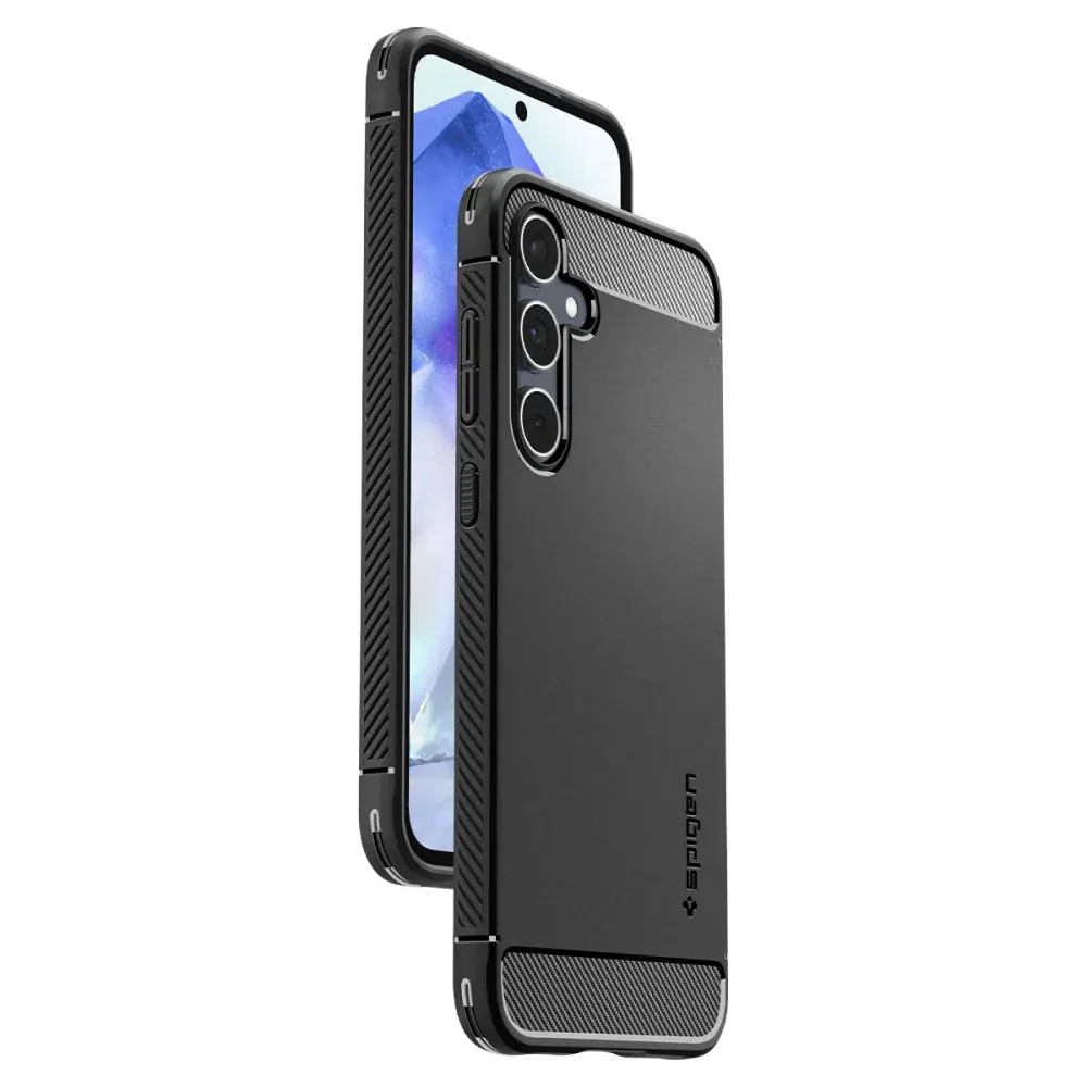 Silikonové pouzdro SPIGEN Rugged Armor na mobil Samsung Galaxy A55 5G Černé