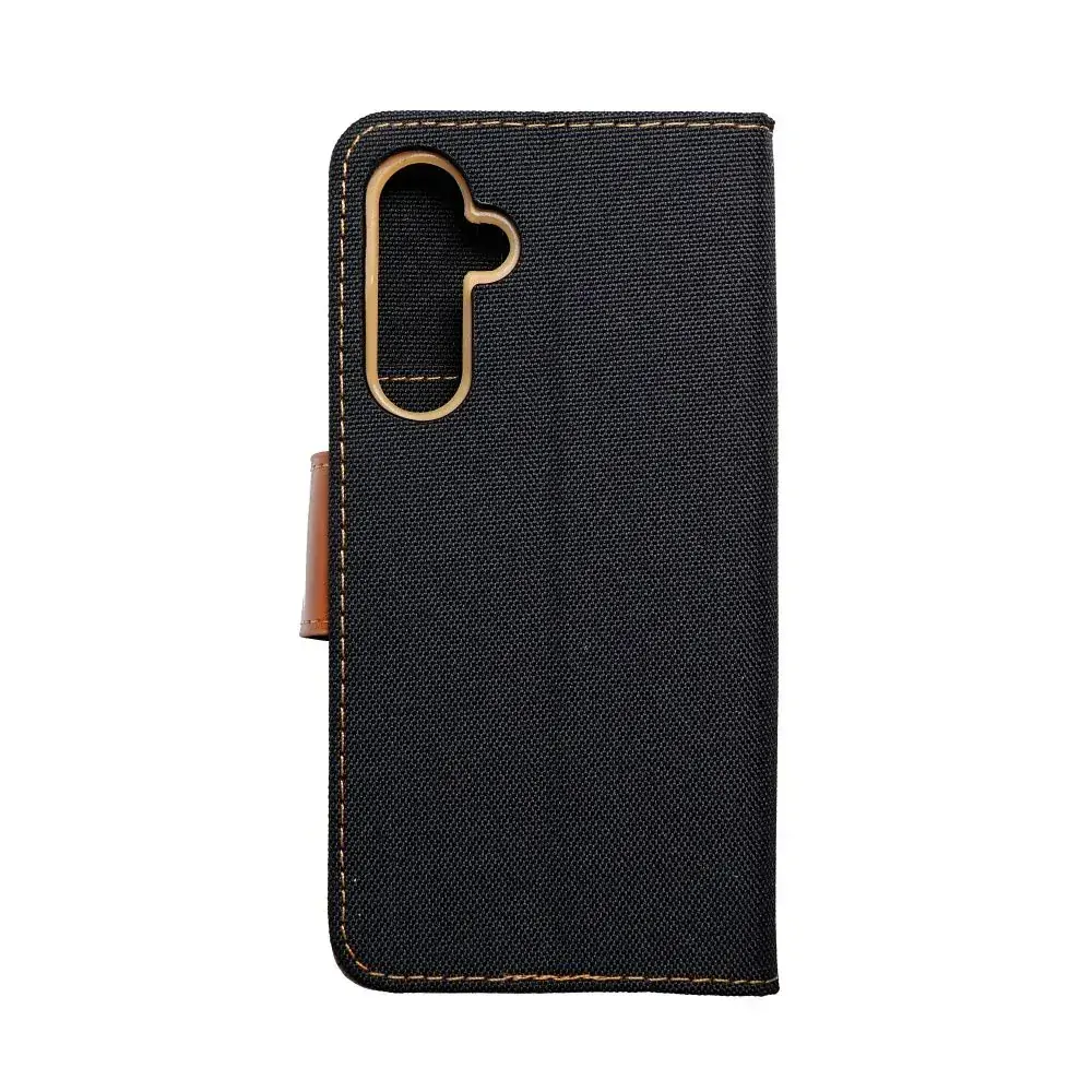 Luxusní flipové pouzdro Coolcase Canvas pro Samsung Galaxy A35 5G černé