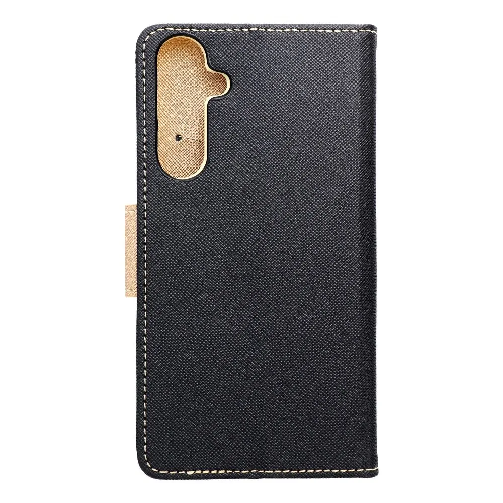 Knížkové flip pouzdro Coolcase Fancy Book - Samsung Galaxy A15 / A15 5G - Černé - zlatavé