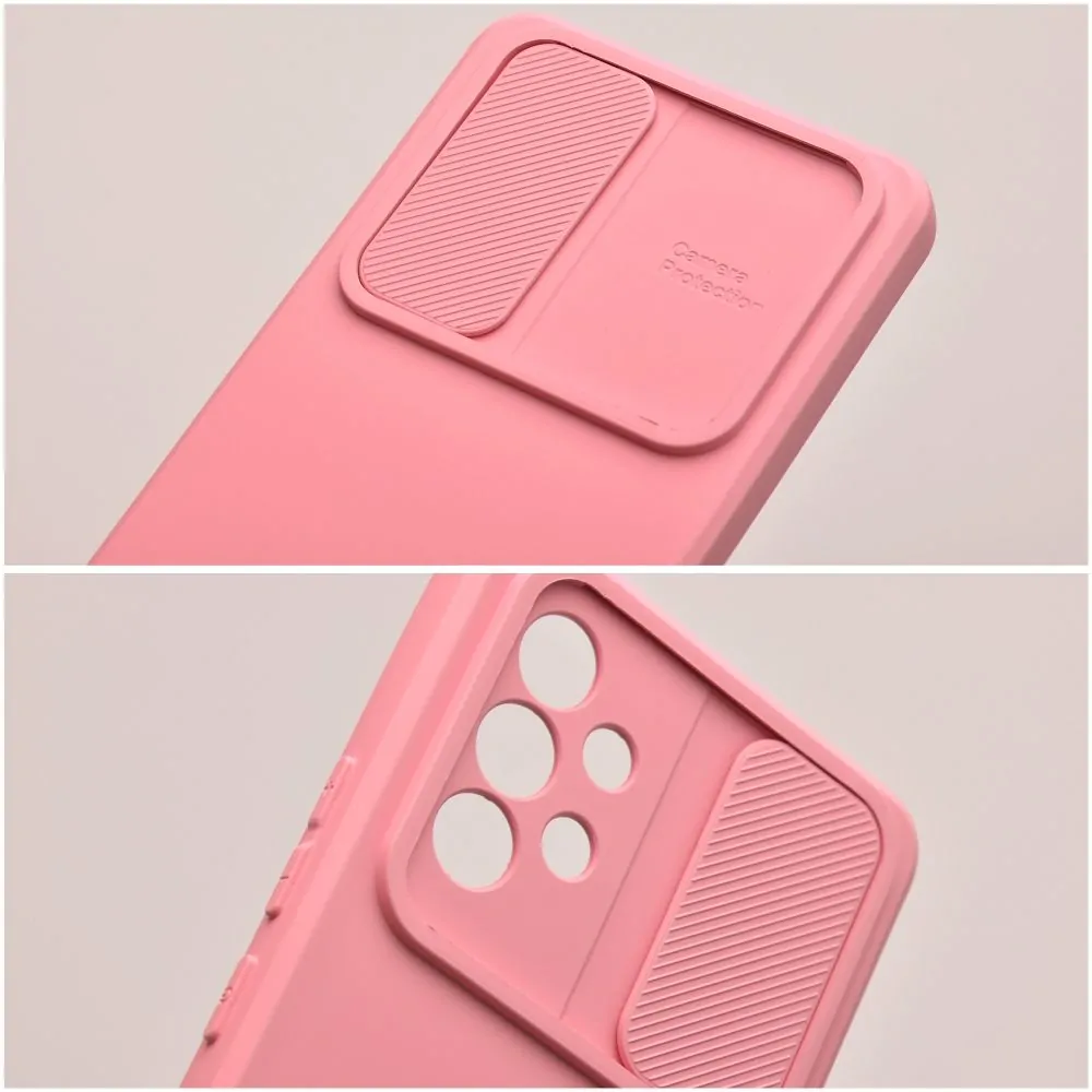 Silikonové pouzdro SLIDE Case s krytkou fotoaparátu - Samsung Galaxy A35 5G Růžové