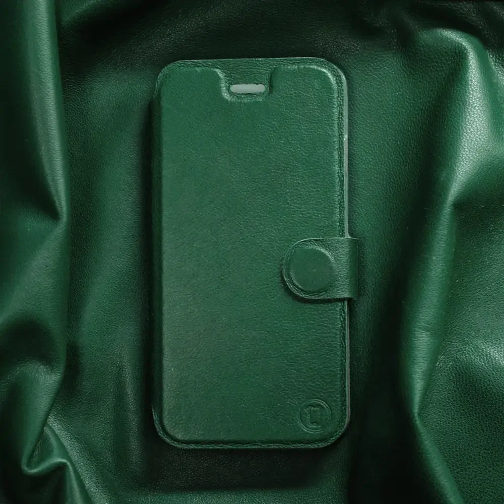 Knížkové kožené flip pouzdro Mobiwear - Xiaomi 13 - Zelené - VÝPRODEJ