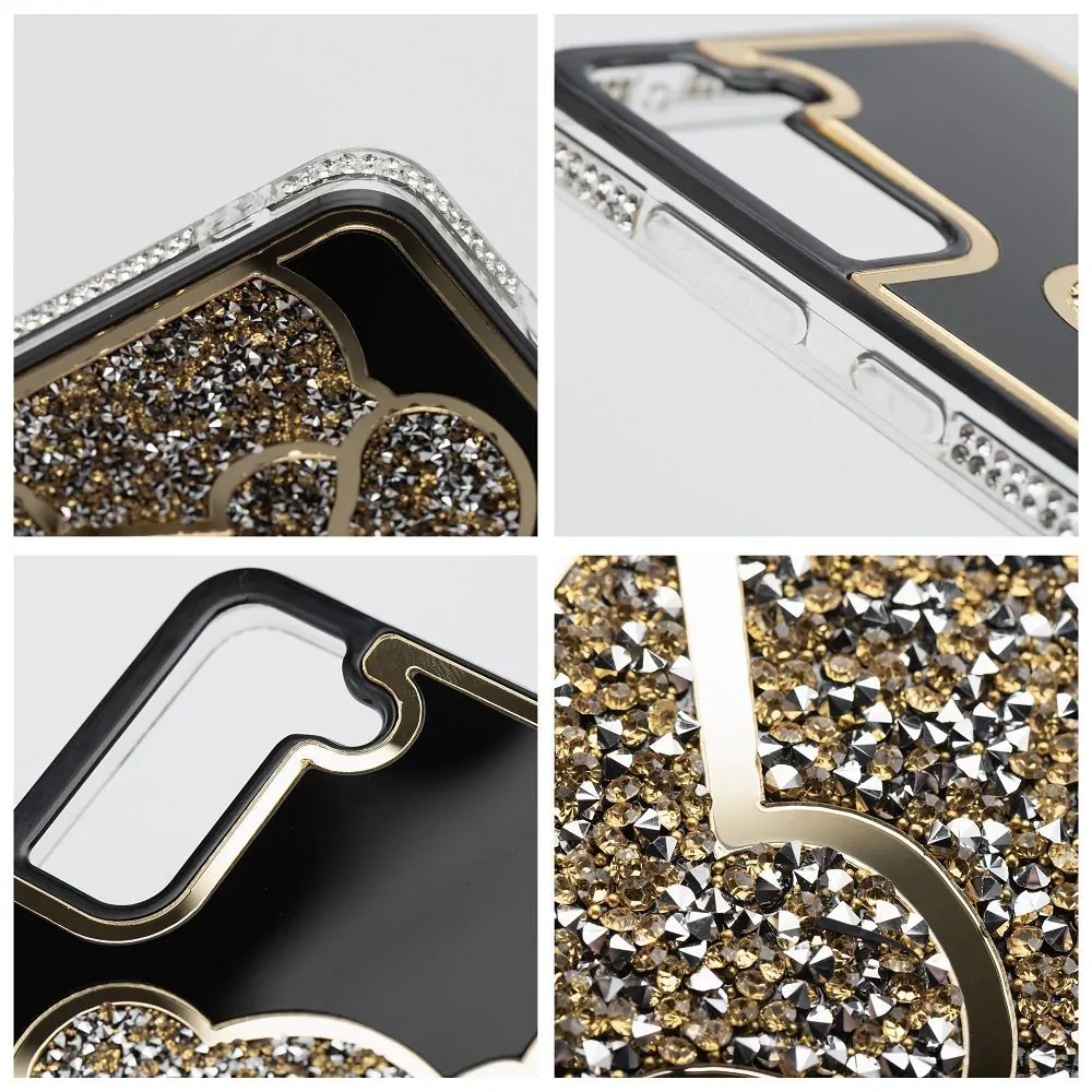 Třpytivé pouzdro Coolcase TEDDY BEAR  - Samsung Galaxy A35 5G zlatavé