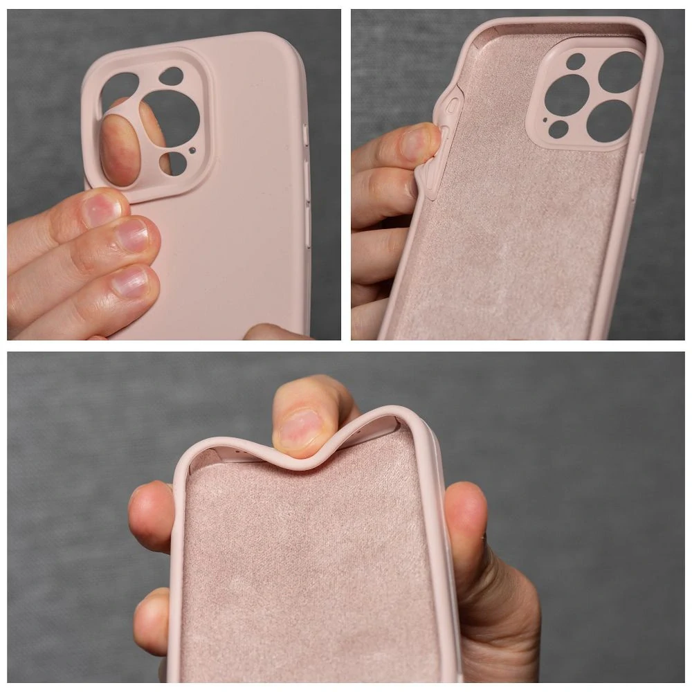 Silikonové pouzdro Coolcase SILICONE 2mm - Apple iPhone 15 Pro Pískově růžové