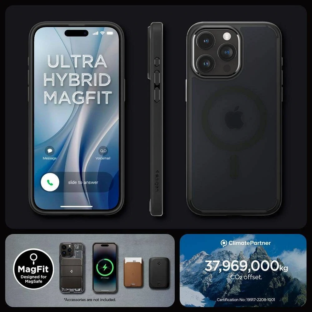 Odolnější pouzdro SPIGEN Ultra Hybrid Mag s MagSafe - Apple iPhone 16 Pro - Frost black
