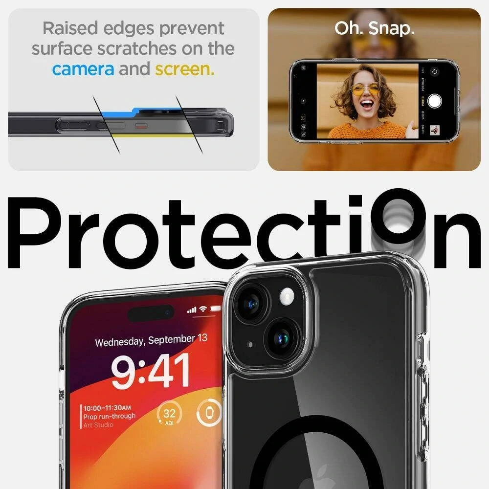 Odolnější pouzdro SPIGEN Ultra Hybrid Mag s MagSafe - Apple iPhone 16 - Black