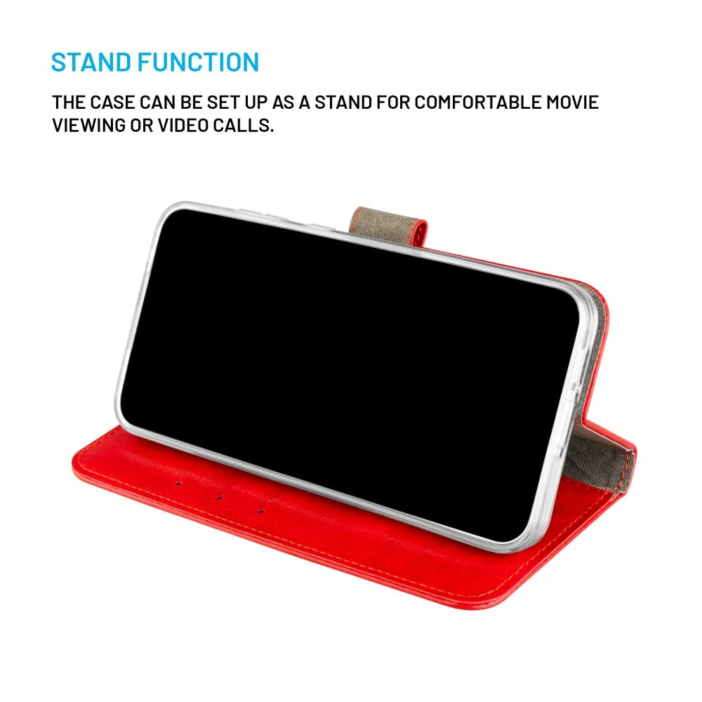 Knížkové flip pouzdro Fixed Opus - Apple iPhone 16 Pro, červené