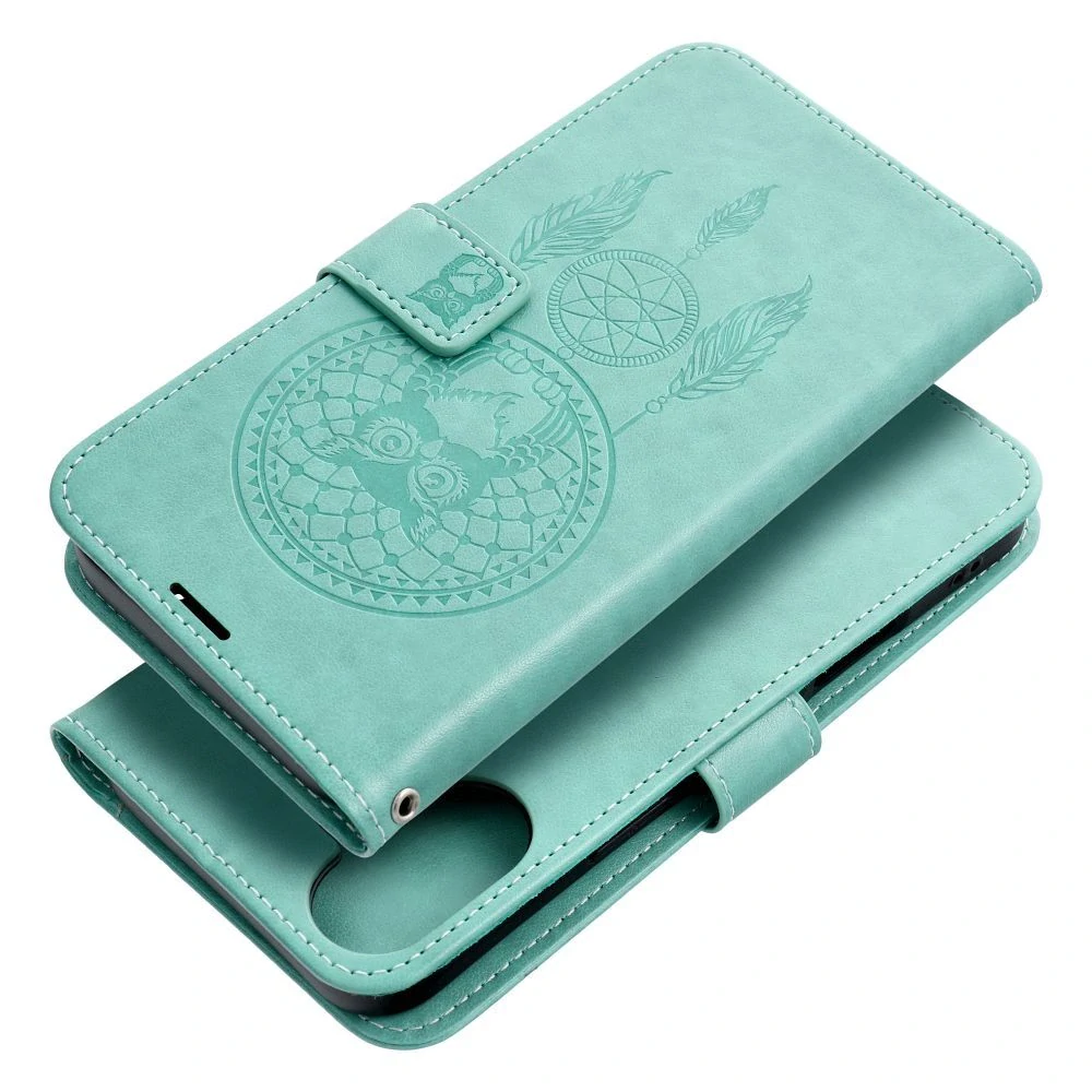 MEZZO Book - Apple iPhone 16 Plus - flip knížkové pouzdro - Zelený lapač snů
