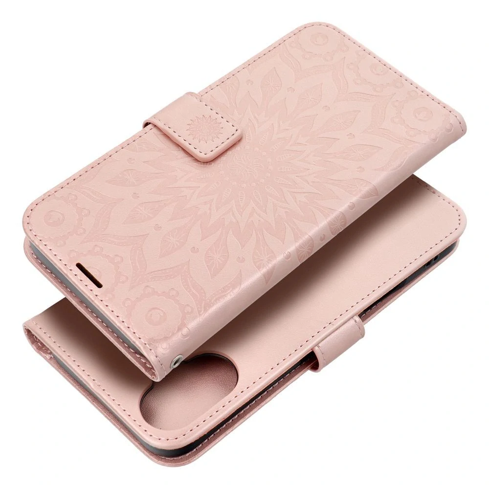 MEZZO Book - Apple iPhone 16 Plus - flip knížkové pouzdro - Růžová mandala