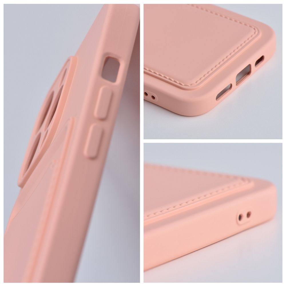 Silikonové pouzdro Card Case na mobil Samsung Galaxy S24 FE - Růžové