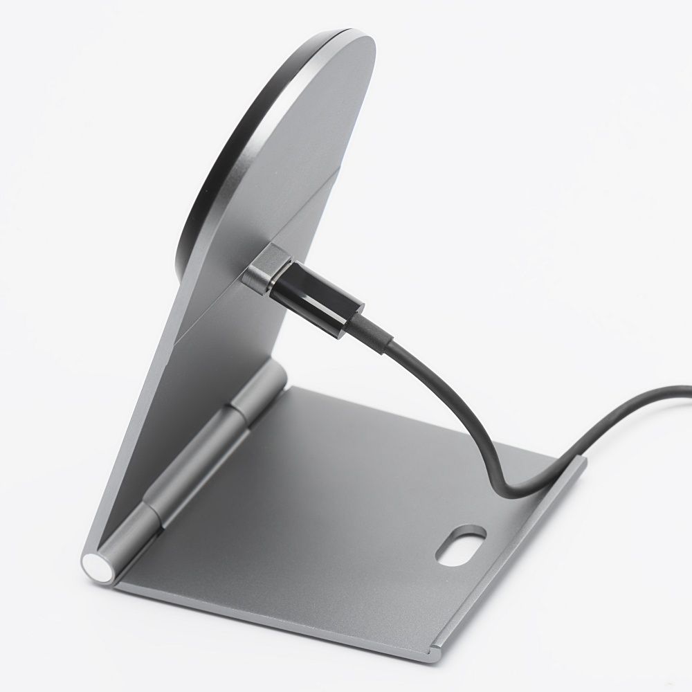 Dokovací stanice Forcell Flip Charge Qi2 15W stříbrná