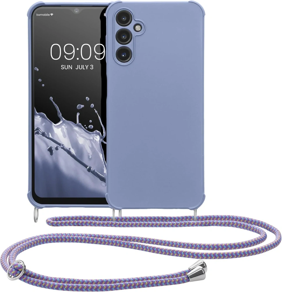 Pouzdro kwmobile Crossbody na mobil Samsung Galaxy A14 5G / LTE s popruhem přes rameno - lavender