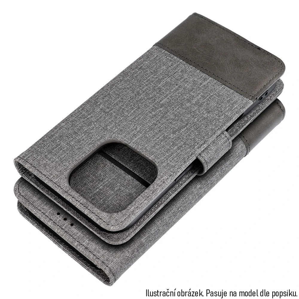 Knížkové flip pouzdro COOLCASE GOMMA BOOK - Xiaomi Redmi 13C / Poco C65 - šedé