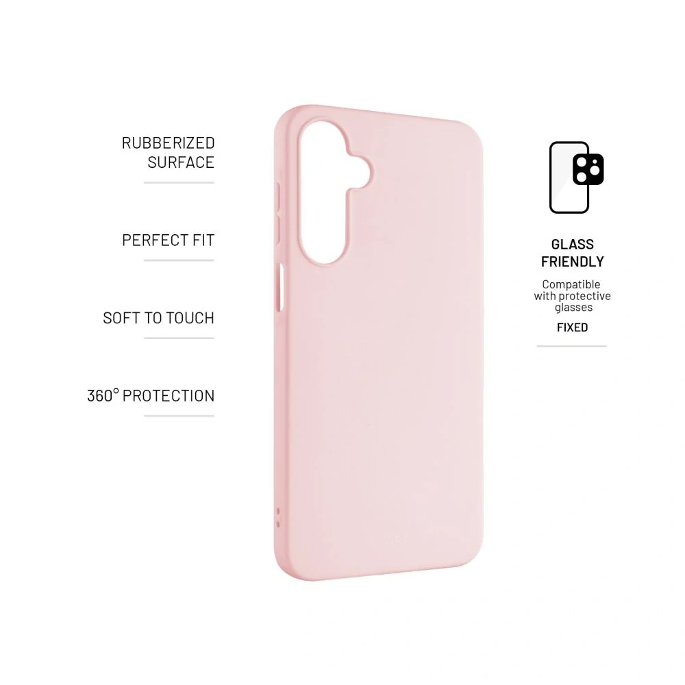 Silikonové pouzdro Samsung Galaxy A16 / A16 5G FIXED Story - Růžové