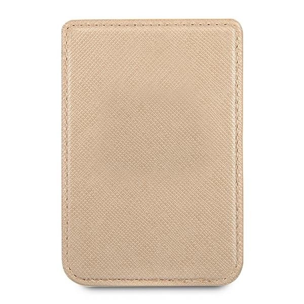 Magnetická peněženka Guess Wallet Saffiano Gold MagSafe GUWMSSASLGO