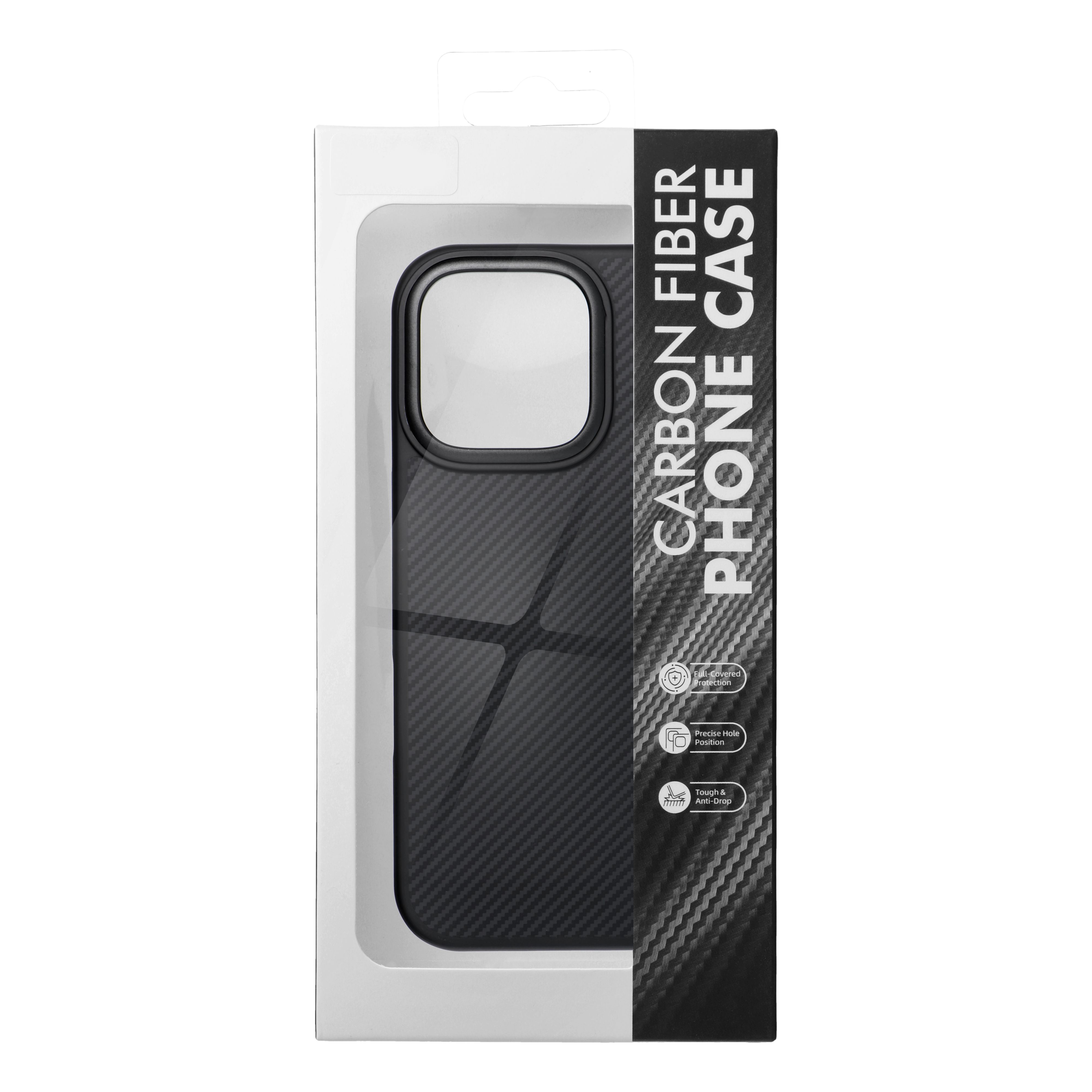 Černé pouzdro Carbon Elite Mag s MagSafe pro Apple iPhone 15 Pro
