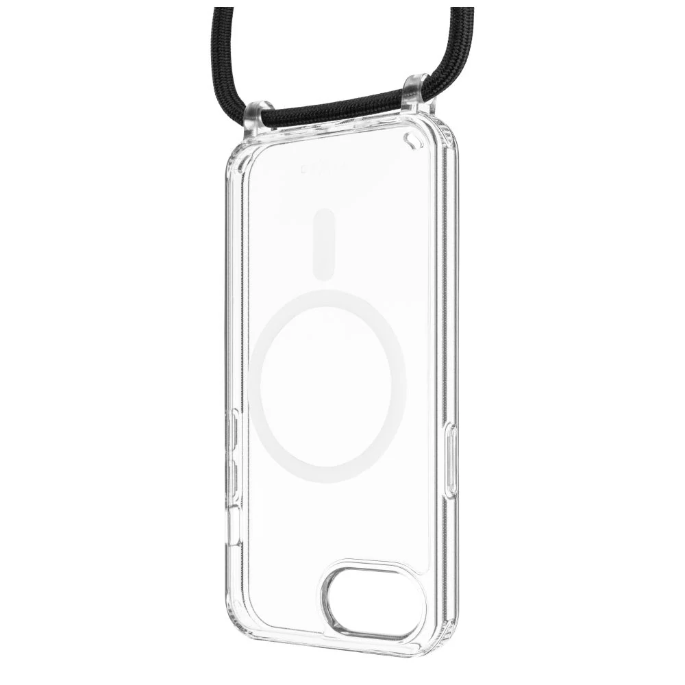 FIXED MagPure Neck Crossbody - Apple iPhone 16e / iPhone 17e s MagSafe a růžovou šňůrkou na krk
