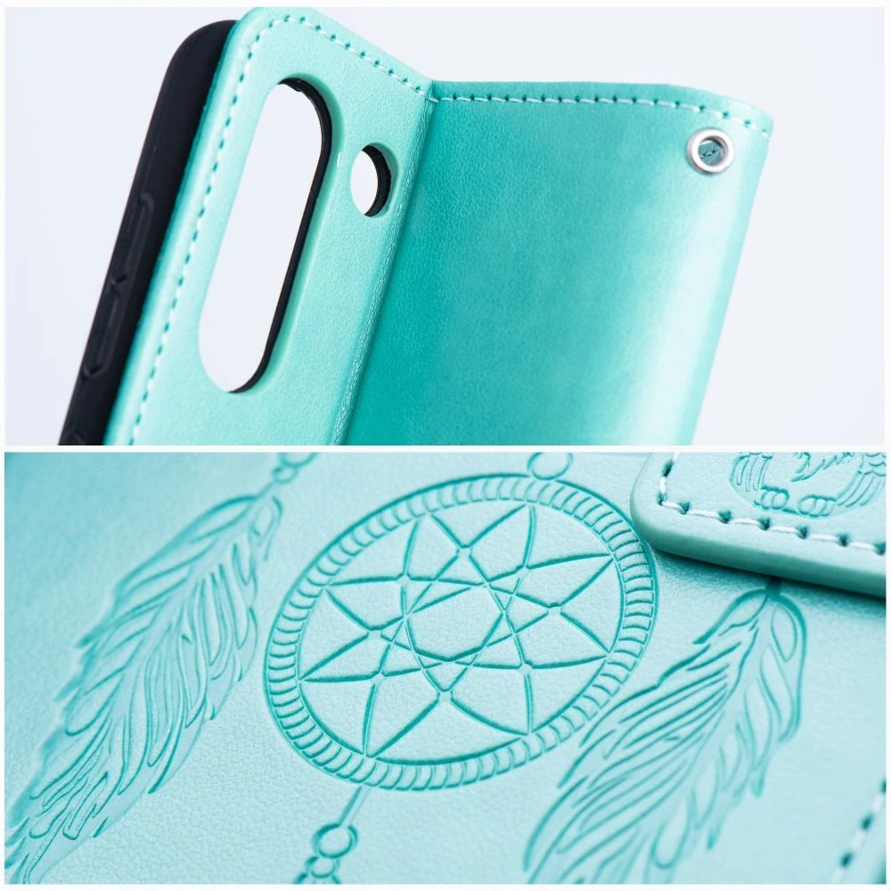 Flip pouzdro MEZZO Book Samsung Galaxy S25 – lapač snů zelené