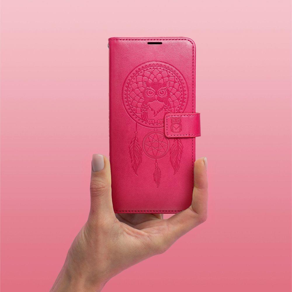 Flipové pouzdro MEZZO Book – Xiaomi Note 14 Pro / 14 Pro+, lapač snů, magenta