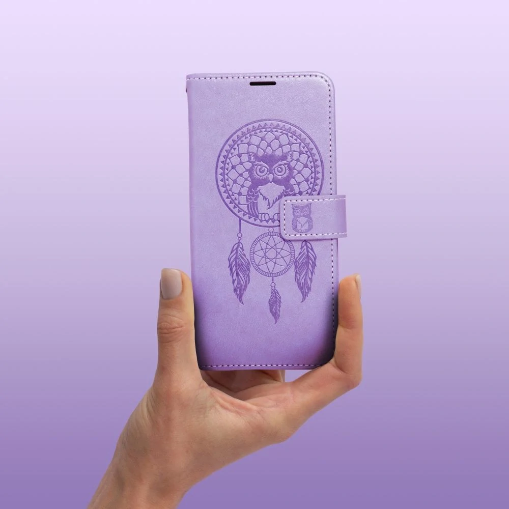 Flip pouzdro MEZZO Book – Galaxy A56 5G, fialový lapač snů