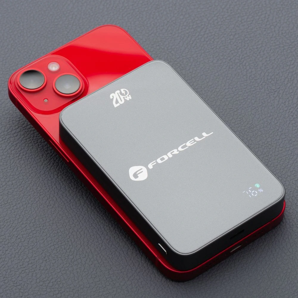 Powerbanka Forcell F-Energy F10K8 MagSafe 10 000 mAh - šedá