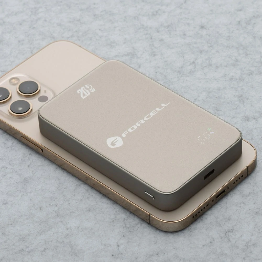Powerbanka Forcell F-Energy F10K8 MagSafe 10 000 mAh - zlatavá