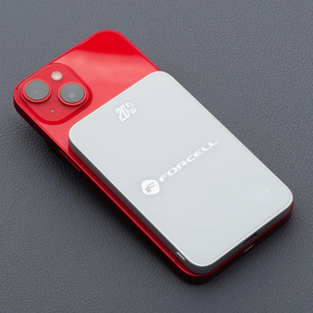Powerbanka Forcell F-Energy F5K8 MagSafe 5 000 mAh - bílá