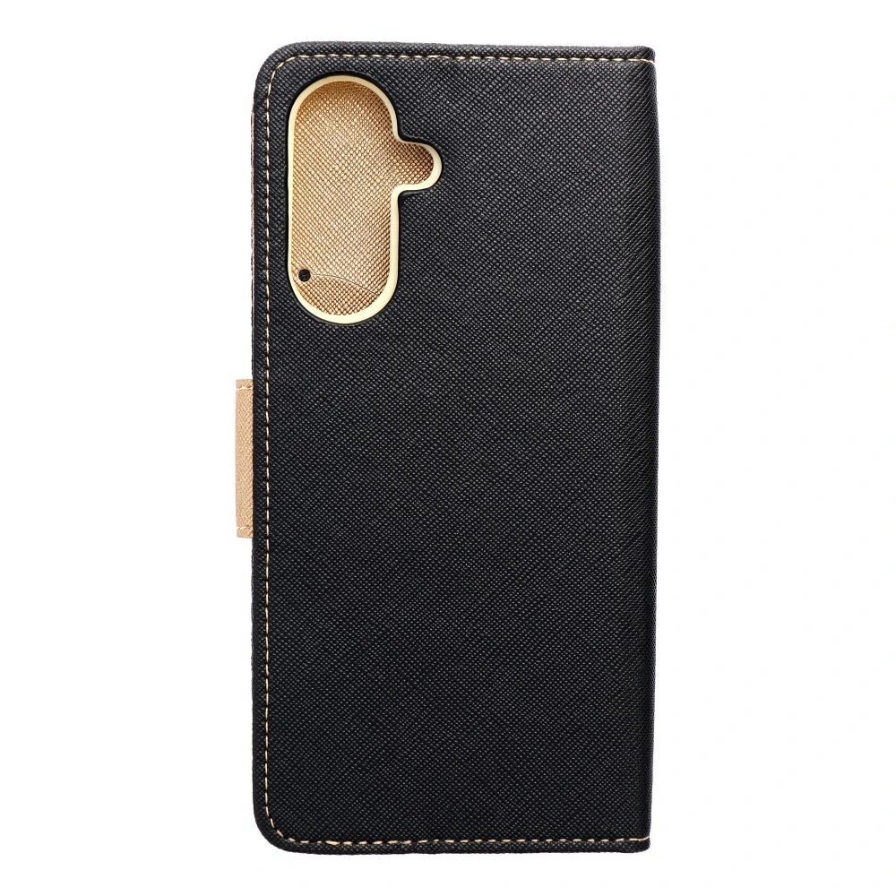 Pouzdro FANCY Book Samsung Galaxy A56 - černo-zlaté