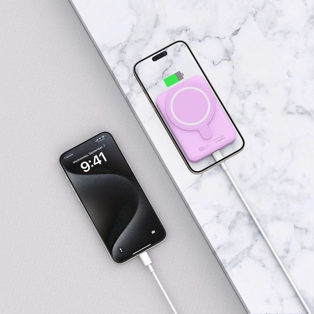 Powerbanka Tech-Protect LifeMag PB11 MagSafe 10000mAh - lilac