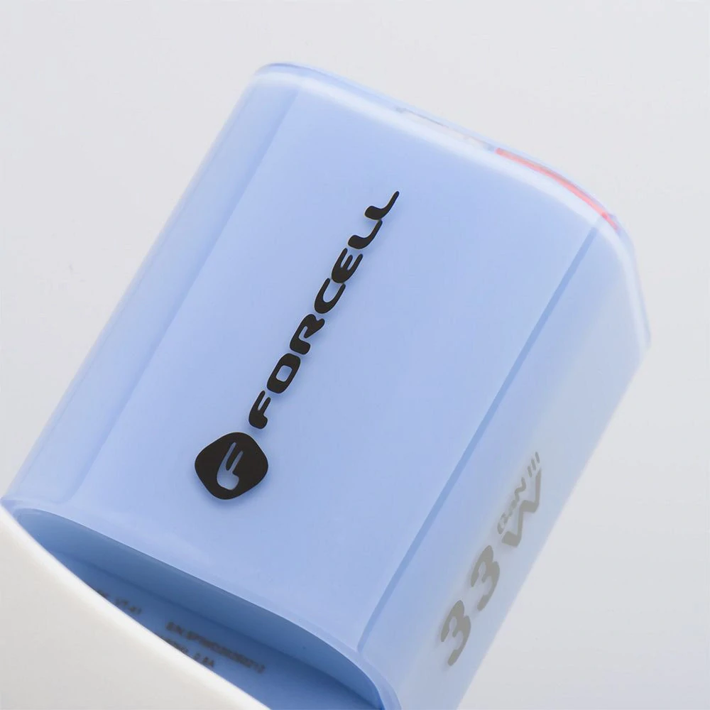 Nabíječka Forcell GaN III 33W + USB-C kabel - modrá