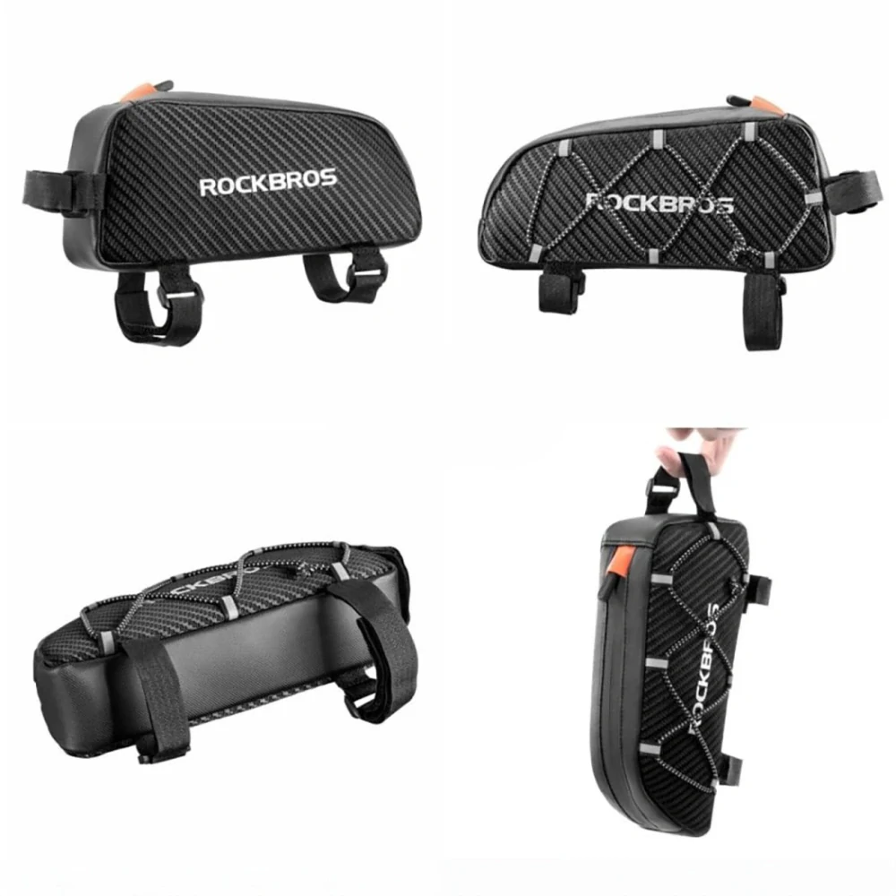 Rámová brašna Rockbros 039BK 1 l s pružným úchytem – černá