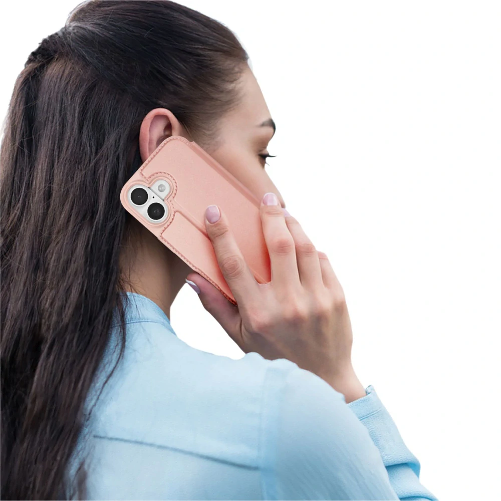 Dux Ducis Skin Pro iPhone 17 – růžové flipové pouzdro