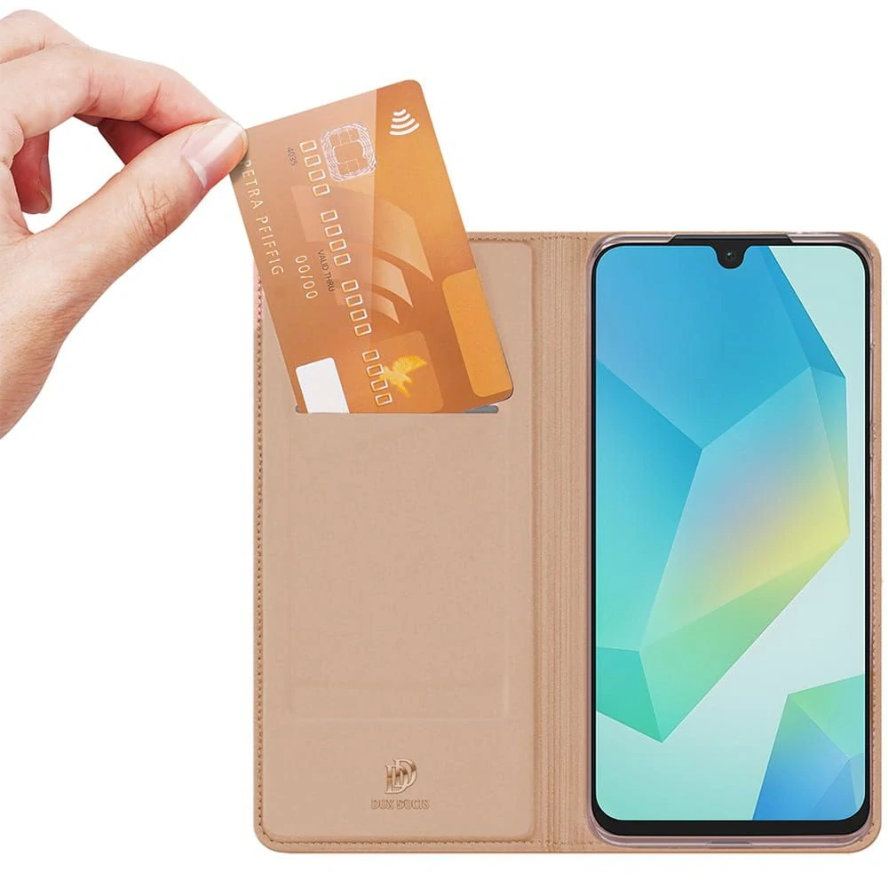 Flipové pouzdro Dux Ducis Skin Pro Samsung Galaxy A17 5G – růžové