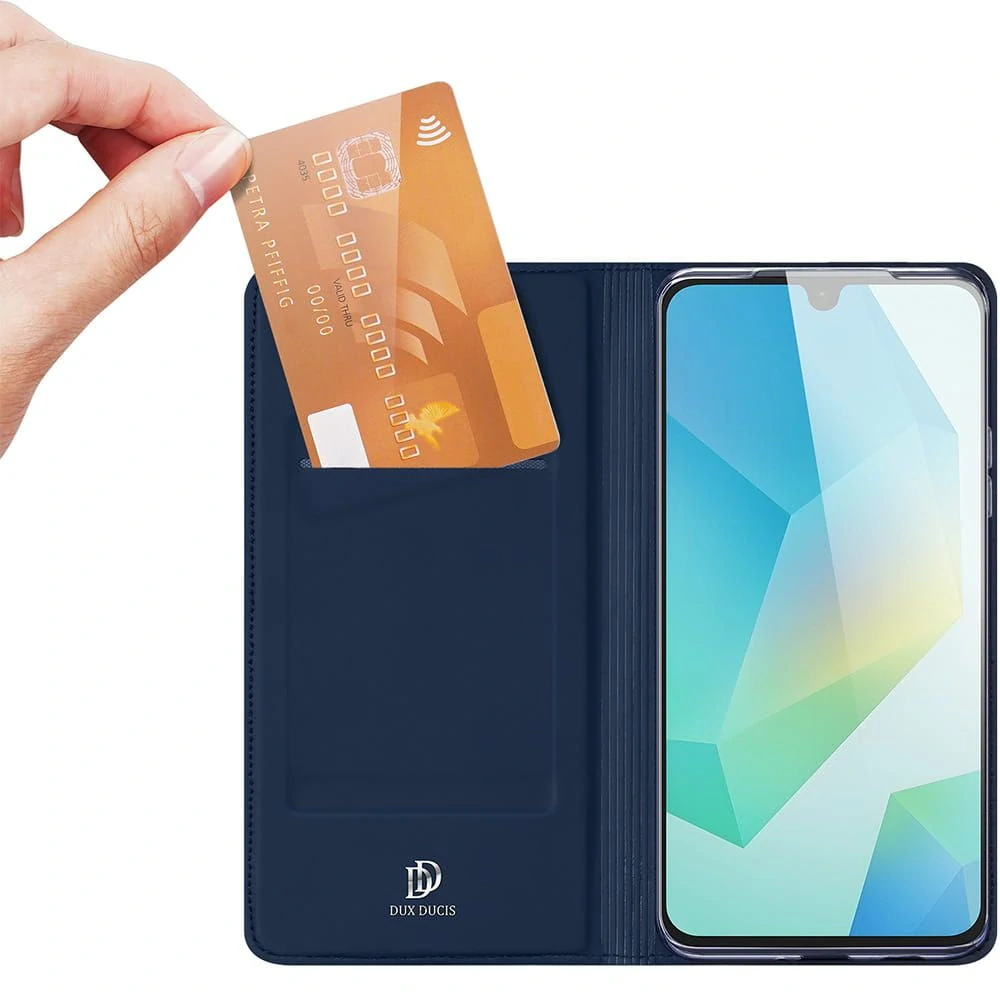 Flipové pouzdro Dux Ducis Skin Pro Samsung Galaxy A17 / A18 5G – modré