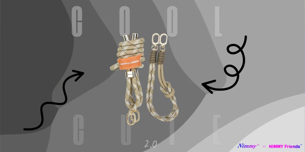 Nimmy Cool&Cute 2.0 crossbody + handstrap set – hnědý