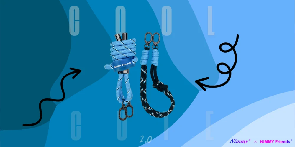 Nimmy Cool&Cute 2.0 crossbody + handstrap set – modro-černý