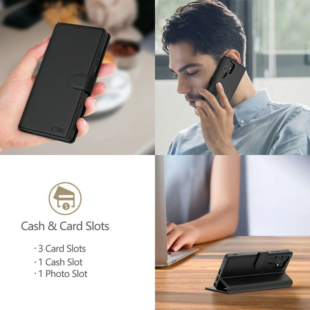 Tech-Protect Wallet flip pouzdro Motorola Edge 60 Fusion – černé