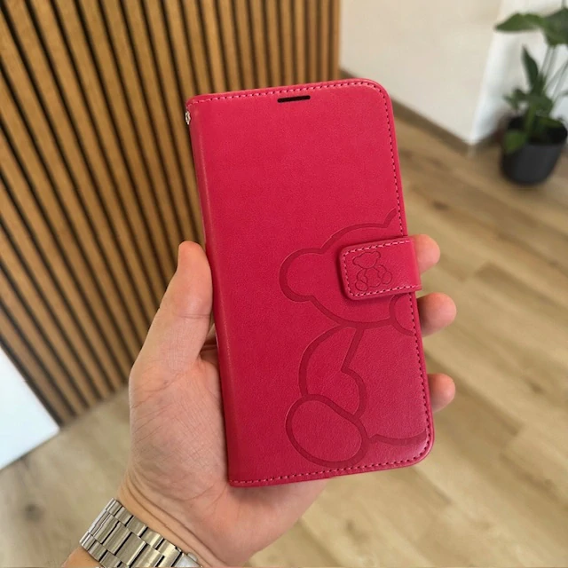MEZZO Book flip pouzdro Samsung A26 5G - teddy bear magenta