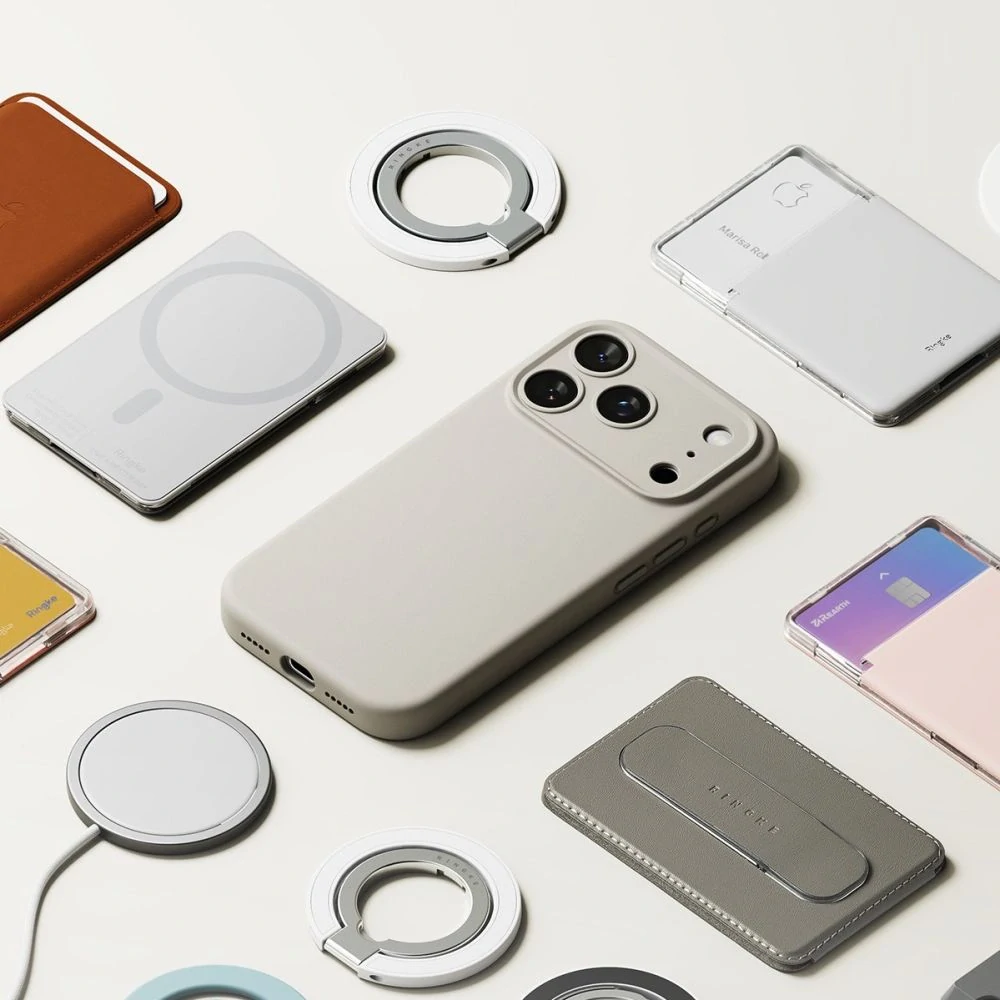 Kryt Ringke Silicone MagSafe Apple iPhone 17 Pro - béžový