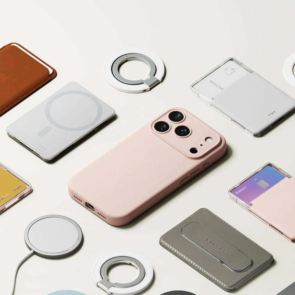 Kryt Ringke Silicone MagSafe Apple iPhone 17 Pro - růžový